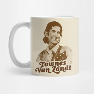 Townes Van Zandt - Live is to Fly Retro FanArt Mug